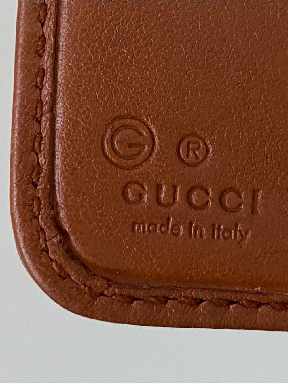 Gucci Guccissima GG monogram Tan Brown Embossed Leather Bi-fold Compact Wallet - Picture 12 of 16